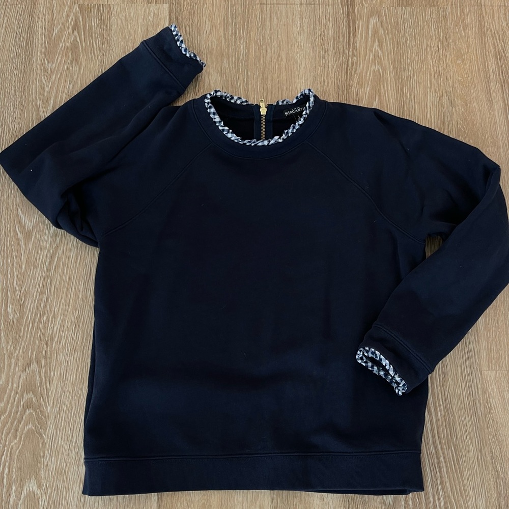 J. Crew MERCANTILE sweatshirt with gingham accents